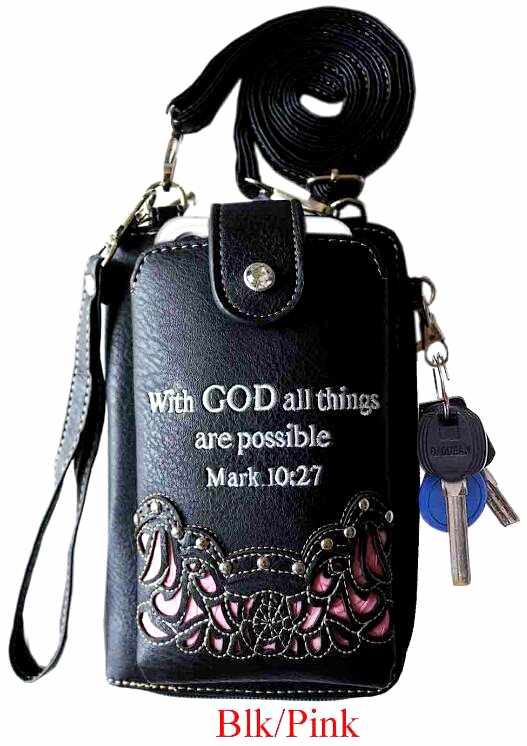 Wholesale Phone WALLET With God All Things All Possible