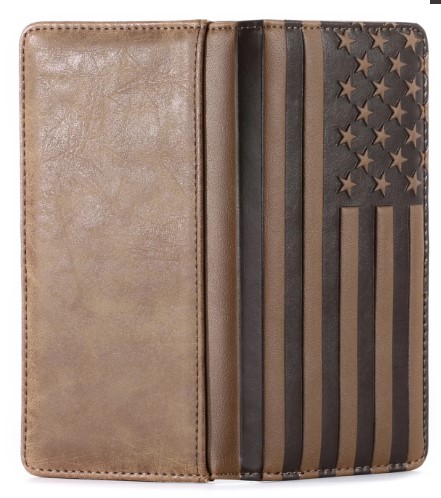 Patriotic Collection Men's Bifold Long PU LEATHER WALLET