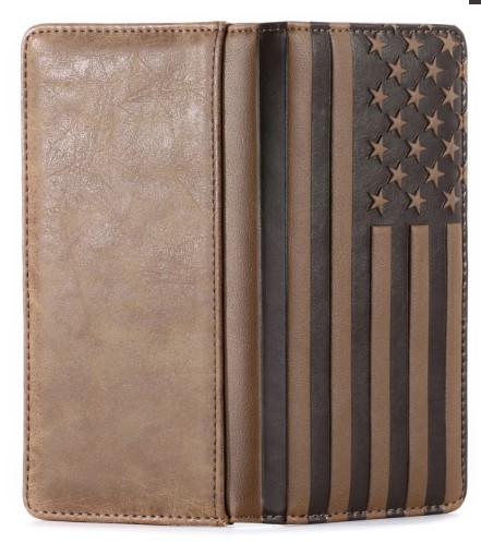 Patriotic Collection Men's Bifold Long PU LEATHER Wallet