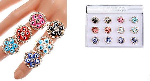 Wholesale Rhinestone Evil Eye RING