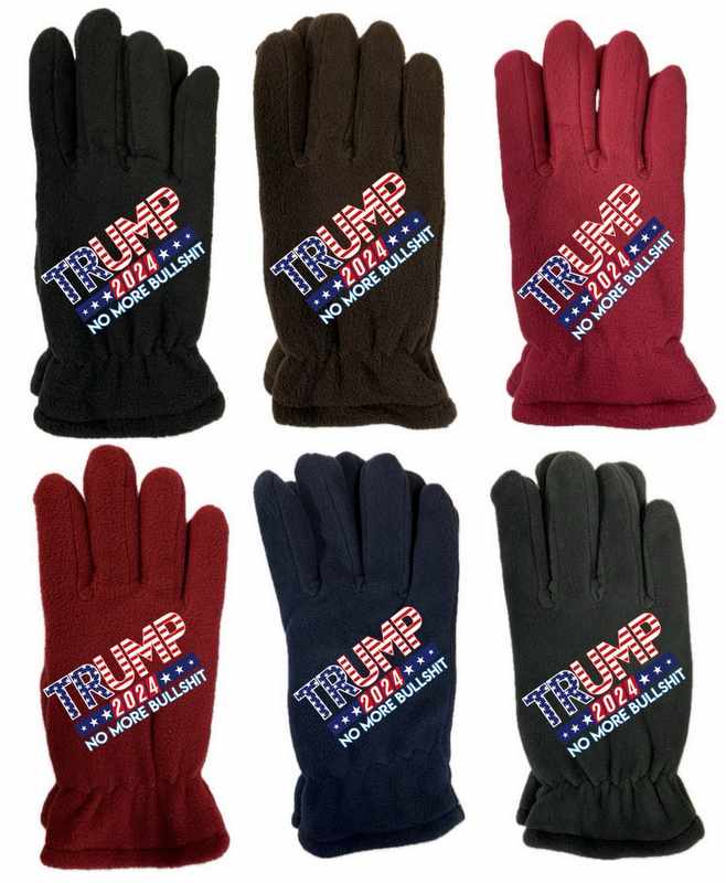 Wholesale Trump 2024 No More Bullshit Winter Fleece GLOVES Woman