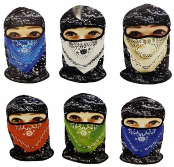 Wholesale Ninja Face Mask Two-Tone Paisley