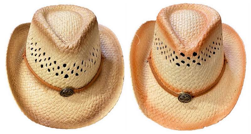Wholesale Kids Straw COWBOY HAT with Medallion Assorted Shading