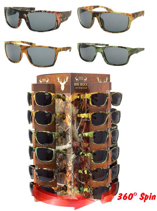 BIG BUCK CAMO SUNGLASSES | 48 PCS PER DISPLAY | BBSECD4