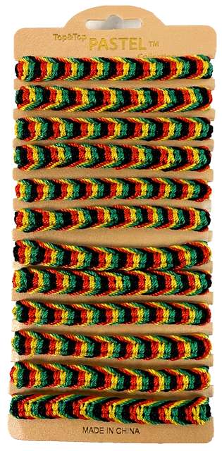 Wholesale Braided/ Crocheted Bracelet Rasta Color