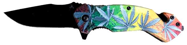 Marijuana Leaf POCKET KNIFE