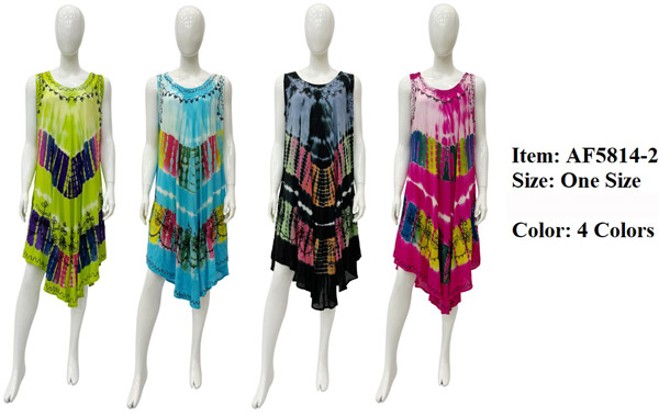 Wholesale Rayon Tie Dye Umbrella India DRESS