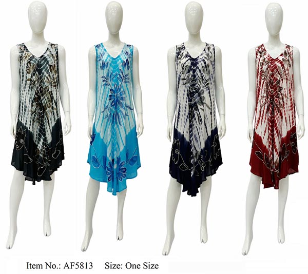 Wholesale Rayon TIE Dye Umbrella Dress