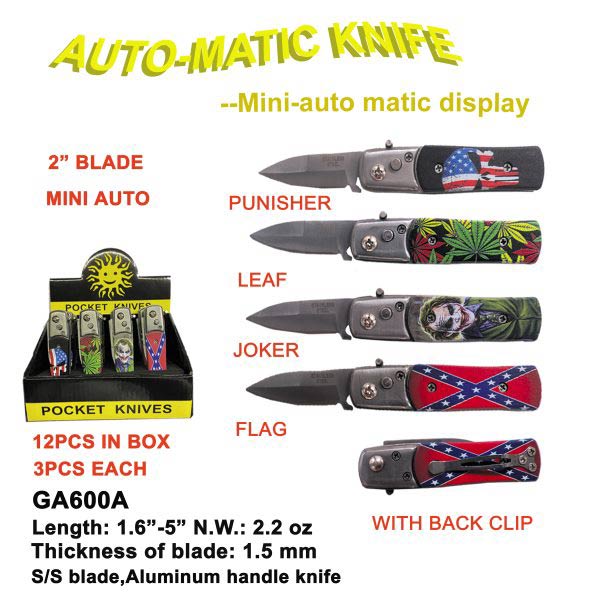 2'' Blade Mini Automatic Switchblade KNIFE Display Set
