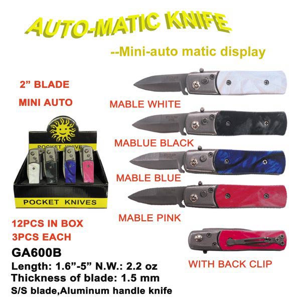 2'' Blade Mini Automatic Switchblade Knife Display Set