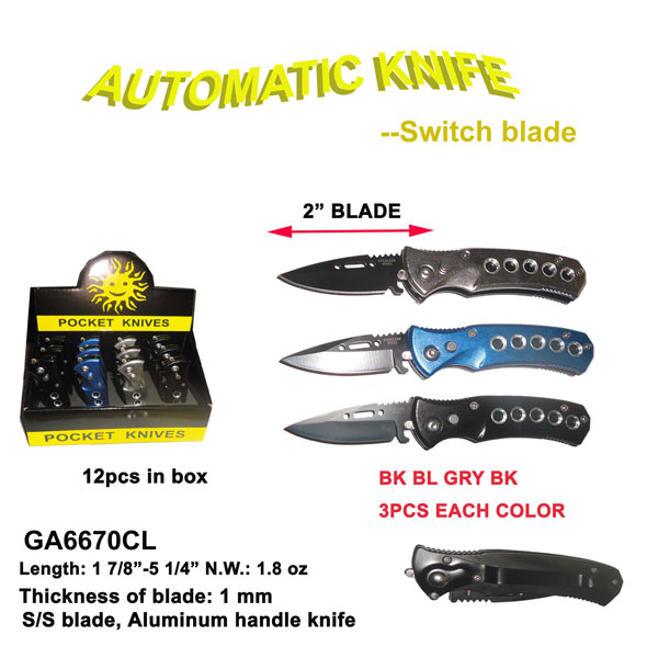 2'' Blade Mini AUTOMATIC Switchblade KNIFE Display Set