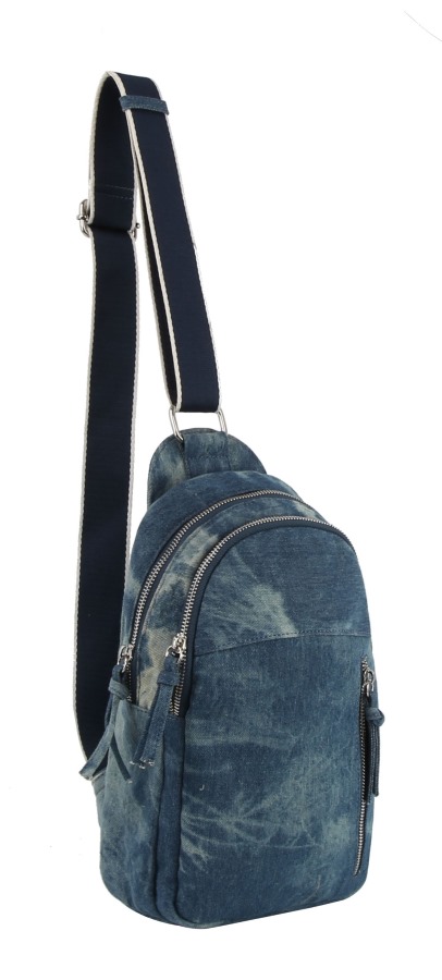 Wholesale Double Compartments DENIM Sling Purse Crossbody