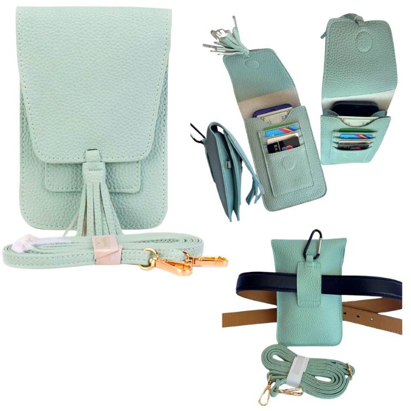 Front Magnetic flap Crossbody as Cellphone case with Card Holder