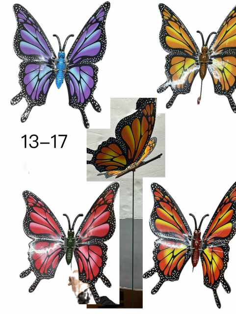 Wholesale Garden Stake Decoration 3D Colorful Butterfly