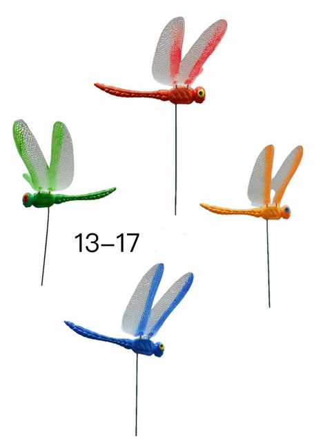 Wholesale Garden Stake Decoration 3D Colorful Dragonfly