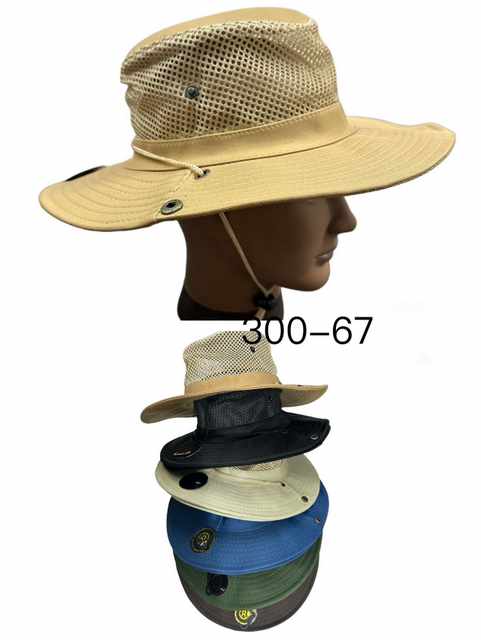 Wholesale Boonie HATS Cowboy Style Fishing HATS Solid Color