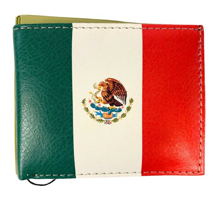 Wholesale Man Bi-Fold Faux Leather WALLET Mexica Design
