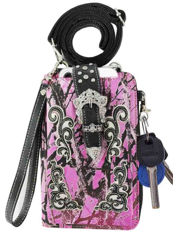 Wholesale CAMO Design Phone Wallet Light Pink