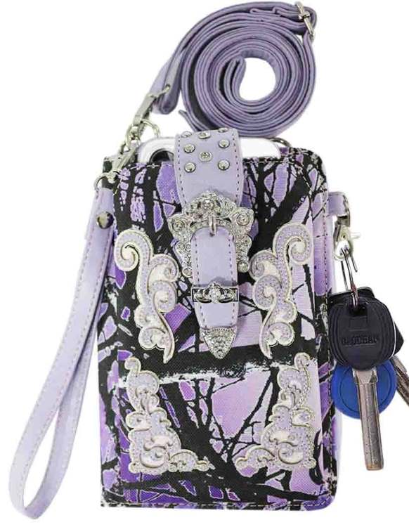 Wholesale CAMO Design Phone Wallet Light Lavender