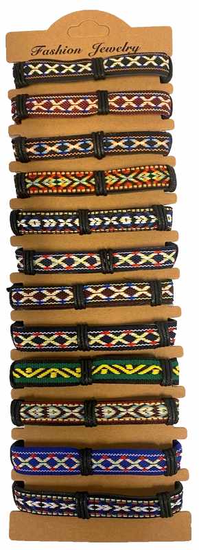 Wholesale Embroidered Pattern Faux Leather BRACELET