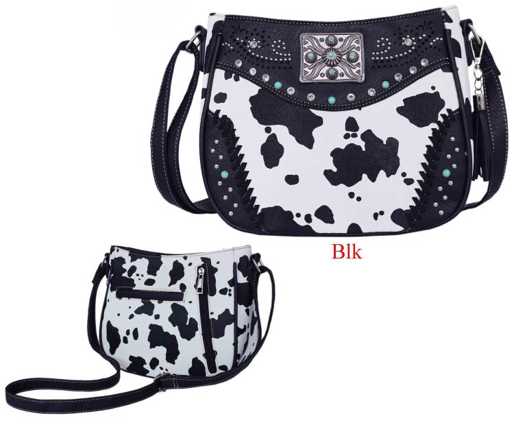 Wholesale WESTERN Style Cow Print Multifunctional sling Purse