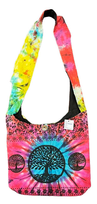 TIE dye Hobo bags with tree of life graphic