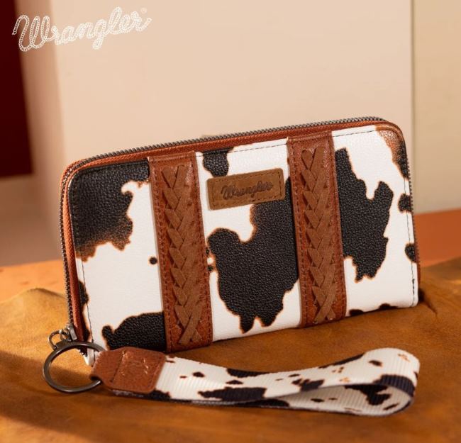 Wrangler Cow Print WALLET -Brown