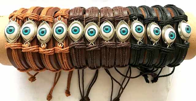 Wholesale Big Evil Eye Faux Leather BRACELET