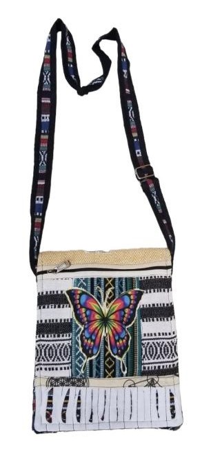 Wholesale Cotton RAZOR Cut Butterfly Mini Sling Bag