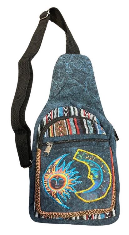 Wholesale Cotton Moon SUN Multi Pocket Crossbody Bag