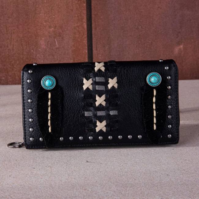 Montana West Feather COLLECTION Wallet Black