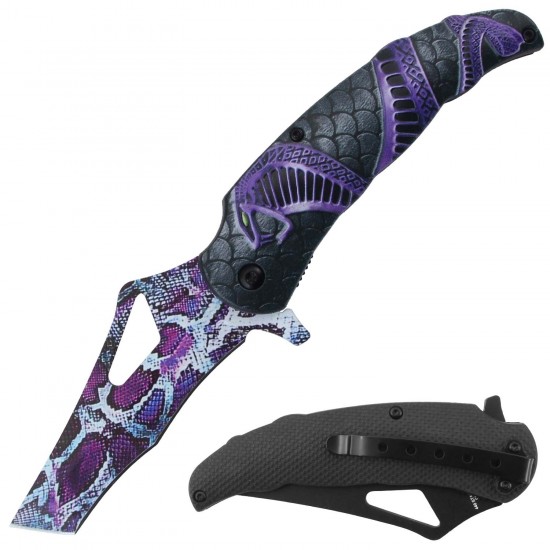 Wholesale Assisted Knife 3D Print Plastic Handle Purple