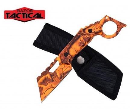 7.25' HUNTING KNIFE WITH SHEATH ORANGE