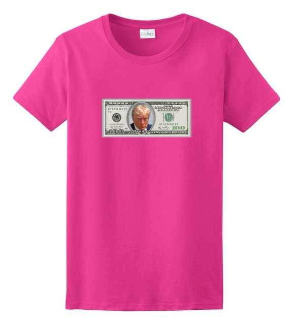 Trump 100 DOLLAR Bill Pink Color T-shirt XXL