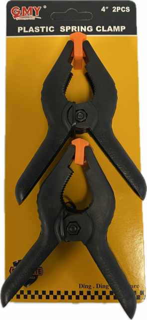 Wholesale 4inch Black color plastic spring clamp