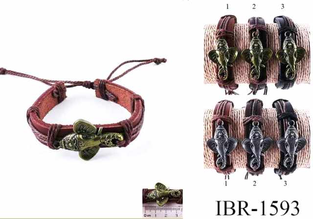 Wholesale Faux Leather BRACELET Elephant