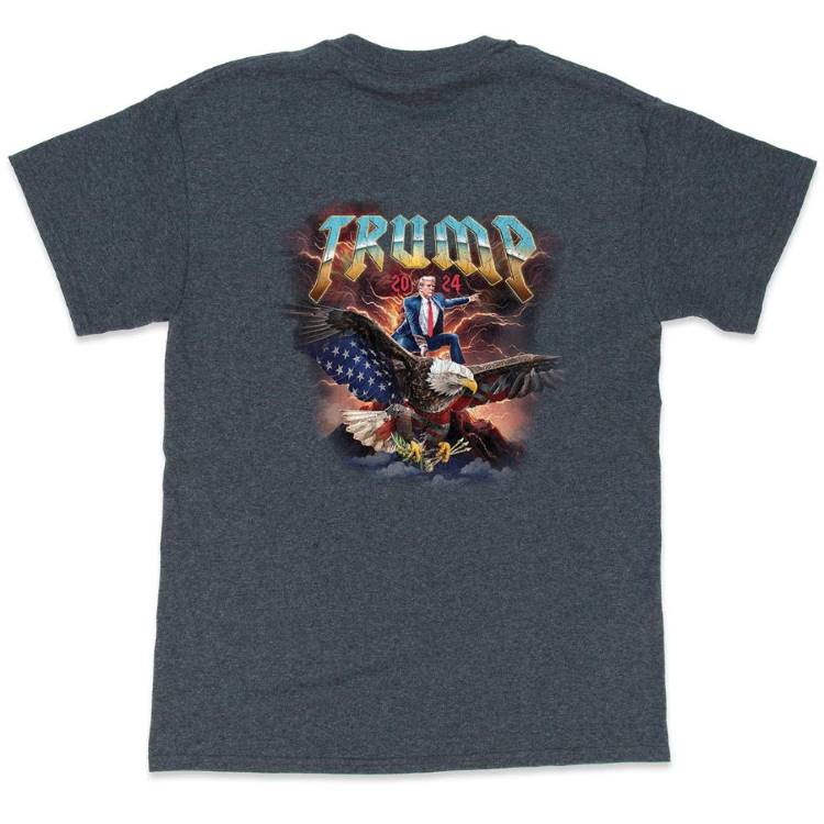 Wholesale T-shirt TRUMP EAGLE RIDER Dark Heather