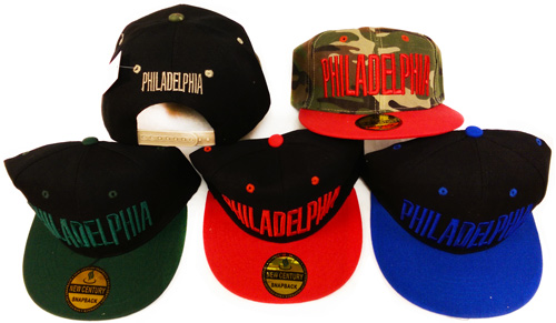 Wholesale Philadelphia Flat Bill Snap Back HATs Assorted