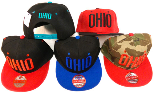 Wholesale Ohio Flat Bill Snap Back Hats CAPS Assorted