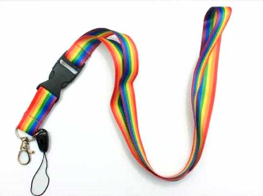 Wholesale Rainbow Color Lanyard/Keychain/NECKLACE