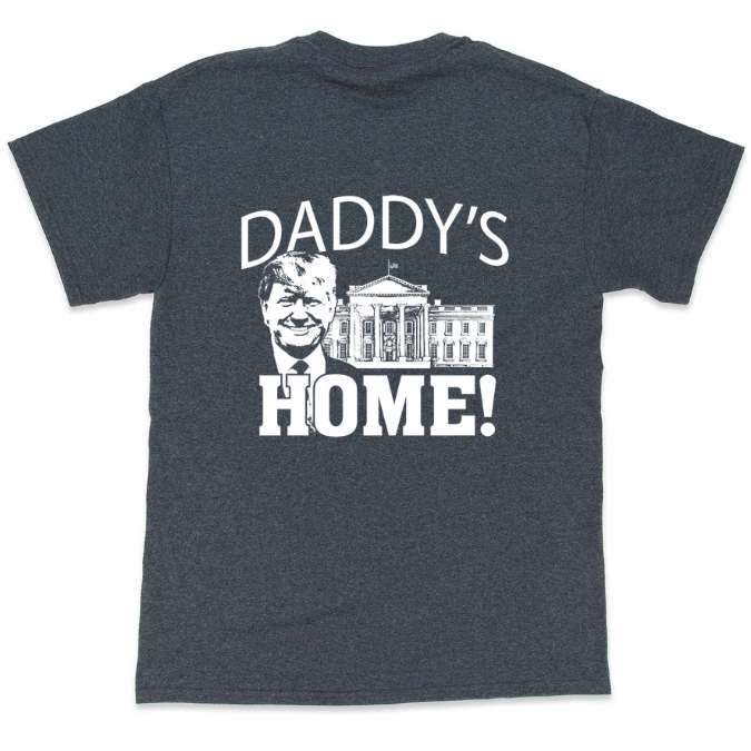 Wholesale Trump T-shirt Daddy's HOME Dark Heather