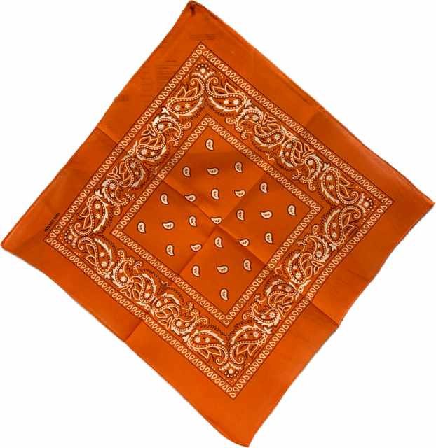 Wholesale Bandana Cotton Orange Paisley Fabric