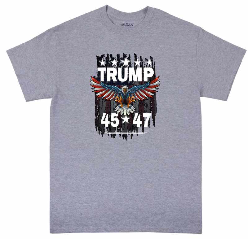 Wholesale Trump EAGLE 45*47 T-shirt Sports Gray Color