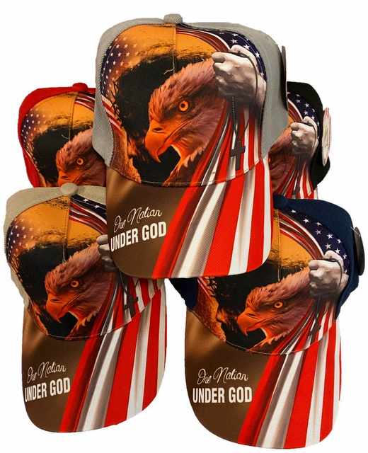 Wholesale ONE NATION UNDER GOD USA Eagle HAT/Cap