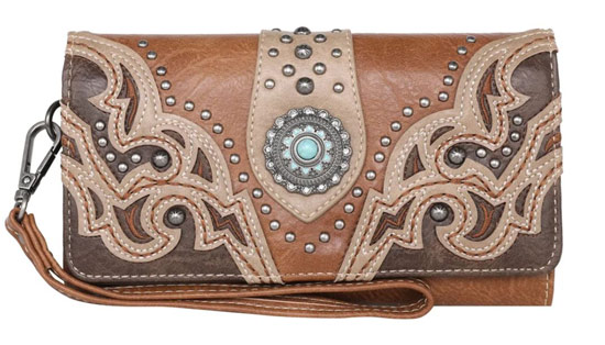 Montana West Cut-out Collection WALLET Brown