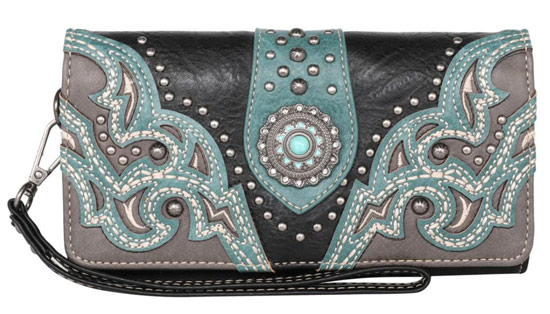 Montana West Cut-out Collection WALLET Black