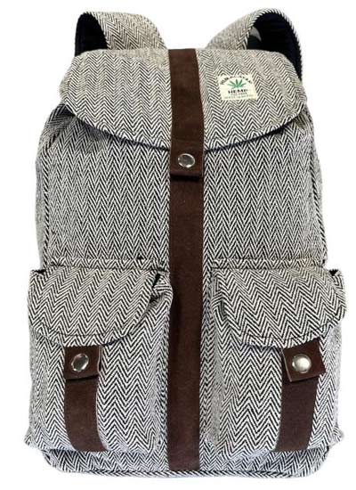 Wholesale Cotton Hemp Leather Trim BACKPACK