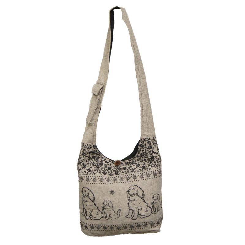 Wholesale Nepal Handmade Cotton Dog Puppy Print PURSE