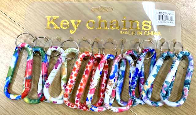 Wholesale 3'' Flower Print KEYCHAIN