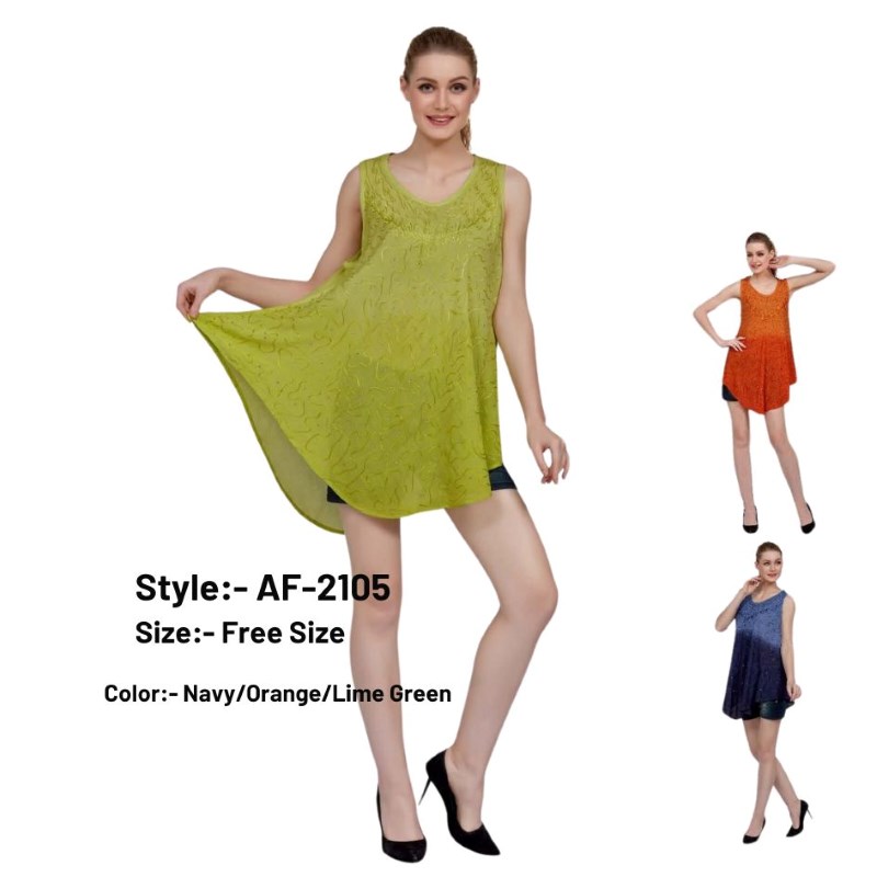 Wholesale Rayon Tops Hombrey Dye All Over Embroiled DRESS